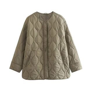 color jacket纯色宽松圆领中长款 loose neck 外套女 round Solid