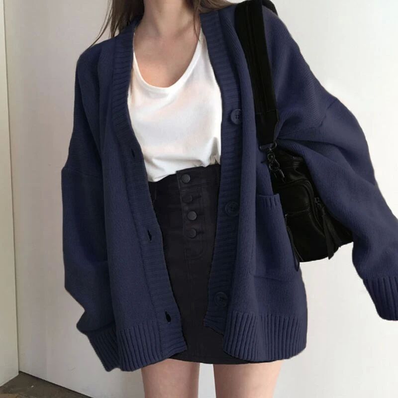 Casual loose solid color buttoned jacket宽松休闲纯色系扣外套
