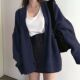 loose solid color Casual buttoned jacket宽松休闲纯色系扣外套
