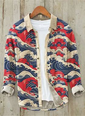 3D digital printed shirt cardigan3D数码印花衬衫休闲开衫外套