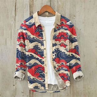shirt printed digital 外套 印花衬衫 休闲开衫 cardigan3D数码