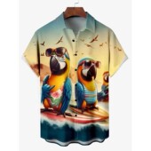 digital 沙滩衬衫 printed sleeved 印花短袖 short shirt3D数码