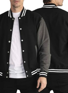 Casual button zipper baseball jacket休闲纽扣拉链棒球服外套男