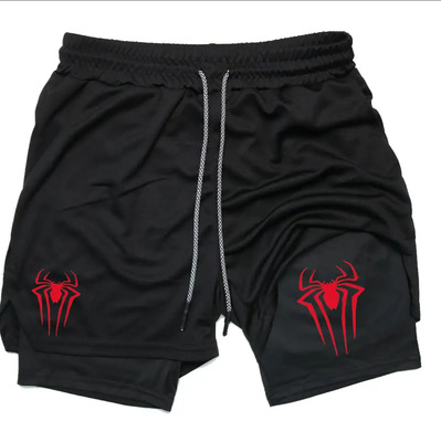 Leisure sports printed drawstring shorts休闲运动印花抽绳短裤