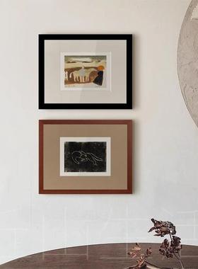 悠闲A188G3Cr时光众》法《式小艺术装画常玉猫中古饰风卧室画餐厅