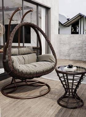 家用吊篮藤椅摇26632巢篮椅室内吊阳台吊椅院鸟兰双人秋千庭懒人