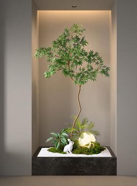 爆款仿植造景装饰绿植NVZ软装真微景观诧玄寂风室内外关角物落布