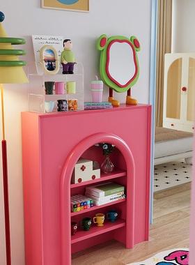 多巴胺黄色JCV假炉装示饰柜玄关壁置物柜架创意展奶油餐边储物收