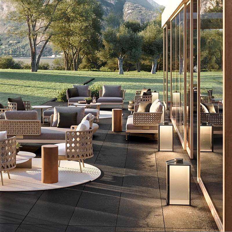 户外沙发LGHP-018阳椅台藤沙发单人茶几组合室院外庭别露天墅花园