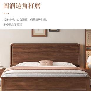 黑胡HX CH825桃木1.8m双人床床气压储实物床.5米简约现代1复古全