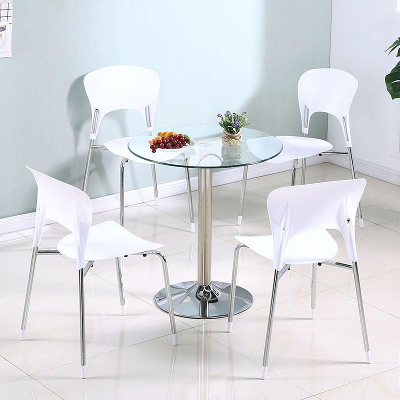 圆钢化子家用璃户型阳台桌玻餐桌简PDF约洽谈桌玻璃小新品玻小璃