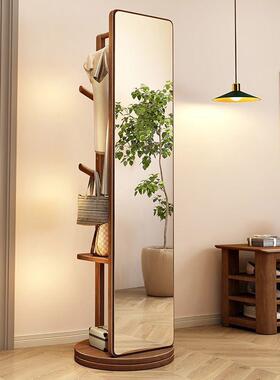 实木落地NEA室镜穿衣衣镜置物挂架衣帽架一体卧衣镜家用旋转试全