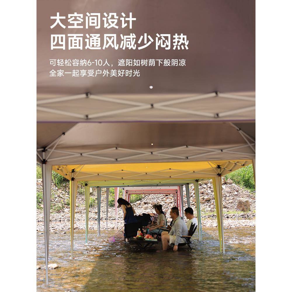 R*户外遮阳篷活动雨棚庭折伞叠伸缩F97HTJ6S棚摆摊四角夜市广告帐