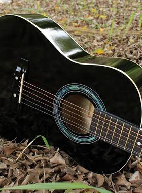 gu琴iarist34t寸便黑色民DDM谣吉他旅行便携行和弦学习携旅行吉他