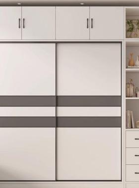 衣柜家经用简易衣柜推门卧拉出BVT租房济木质小柜子儿室童收纳挂