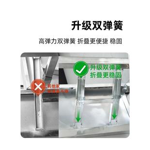 户简易不锈烧钢折叠桌外长桌子夜市 ll家用长条方形ft518685便携式
