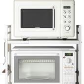 皓喜双纳层伸缩微波料炉架调瓶GIA架烤箱架厨房收地架烤漆落置物