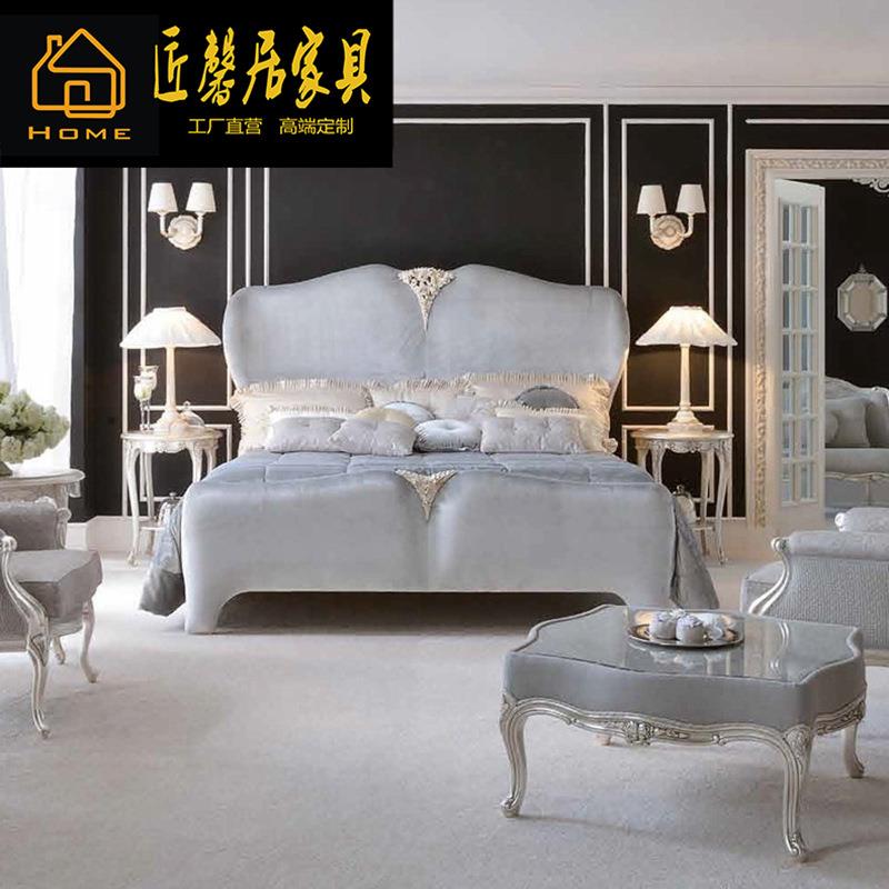 欧式艺新古典SDG-8756床轻奢主卧双人床布公奢主床婚床华大床别墅