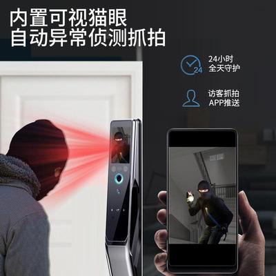 巴博斯人脸识别掌纹密锁智能锁锁防盗锁全自动电子码锁家用大门门