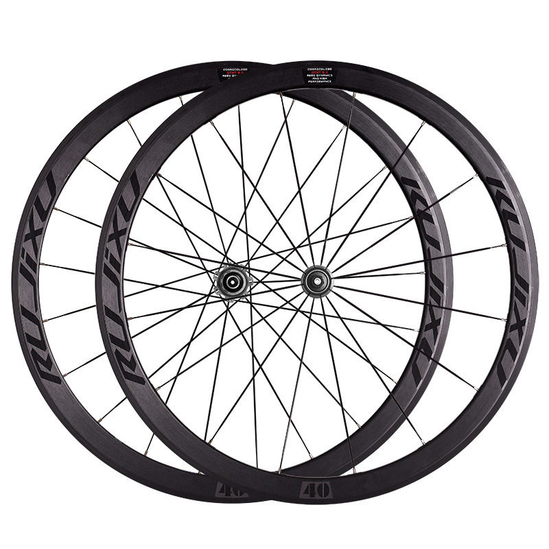 RUJIXU700c 40MM框高直拉破风辐条公路自行车轮组16/21孔