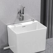 拖池家用生间拖布池陶瓷卫大小号落地阳台把拖把479盆款 水池子