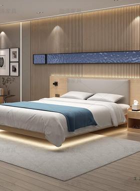 店酒家具标间全套宾245馆床人双人间单间悬浮床快旅馆捷酒店连锁