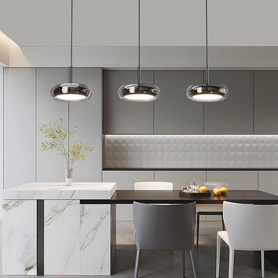 式意风卧室19533吊灯现代简法约风创厅意玻璃主卧式床头客餐厅灯