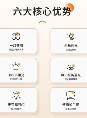 欧司朗（OSRAM）台灯母家婴夜灯卧室婴小儿喂睡奶眠灯87133用便携