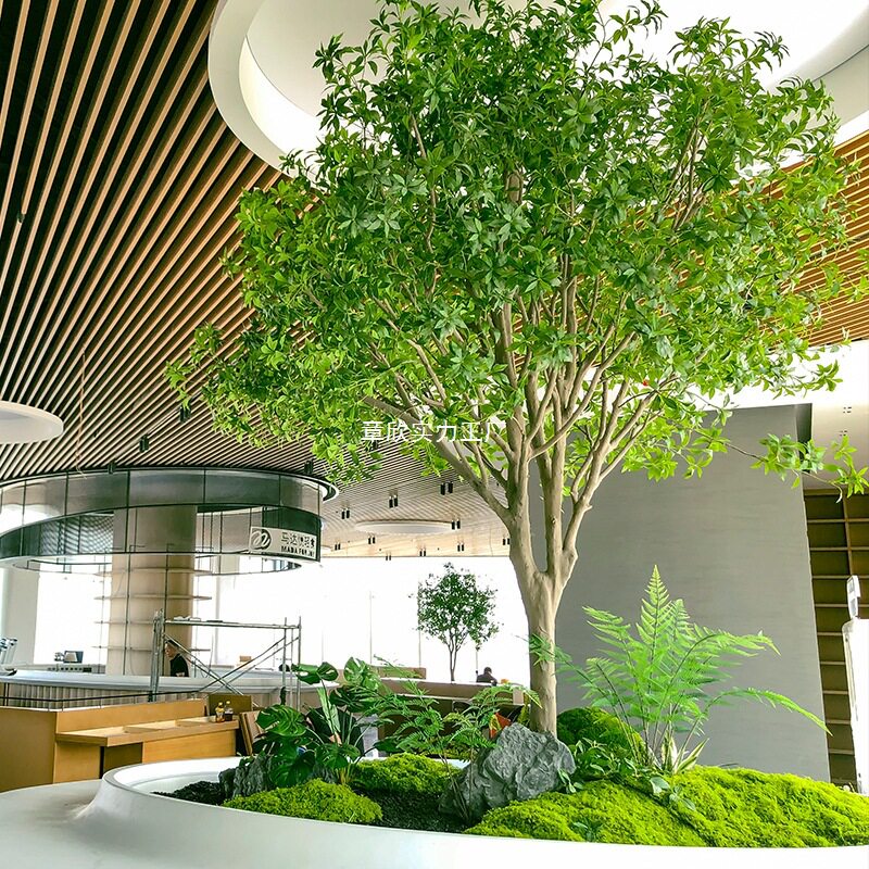 马醉木植物造景室内装饰树仿生绿植大型假树简约景观橱窗