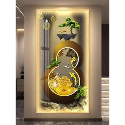 流水生财led灯轻奢户玄关LY025LY装饰画带简走约现代挂画壁入画廊