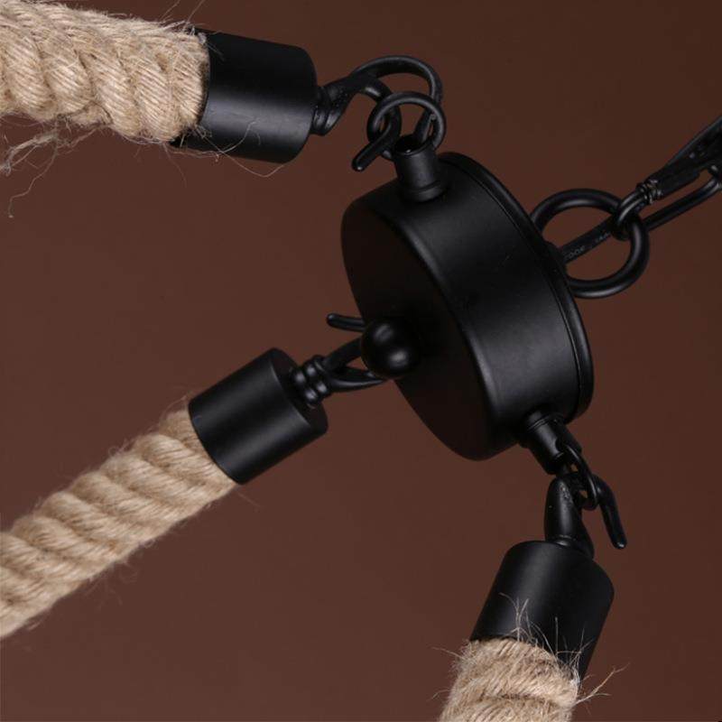 工风复古麻绳吊灯CX-002创意个业餐性厅酒吧服店装理发店吊灯,家装灯饰光源,智能吊灯,淘宝优惠券,粉丝福利购,淘宝优惠卷