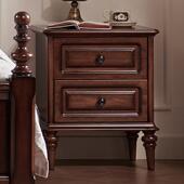 简约置物实架中古 AMW柜复卧室柜储物法式 美式 古乡村全木床头YKSD