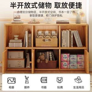 卧室床尾收纳柜子储物简简柜靠墙杂物柜落地易书架约PUG现柜代置