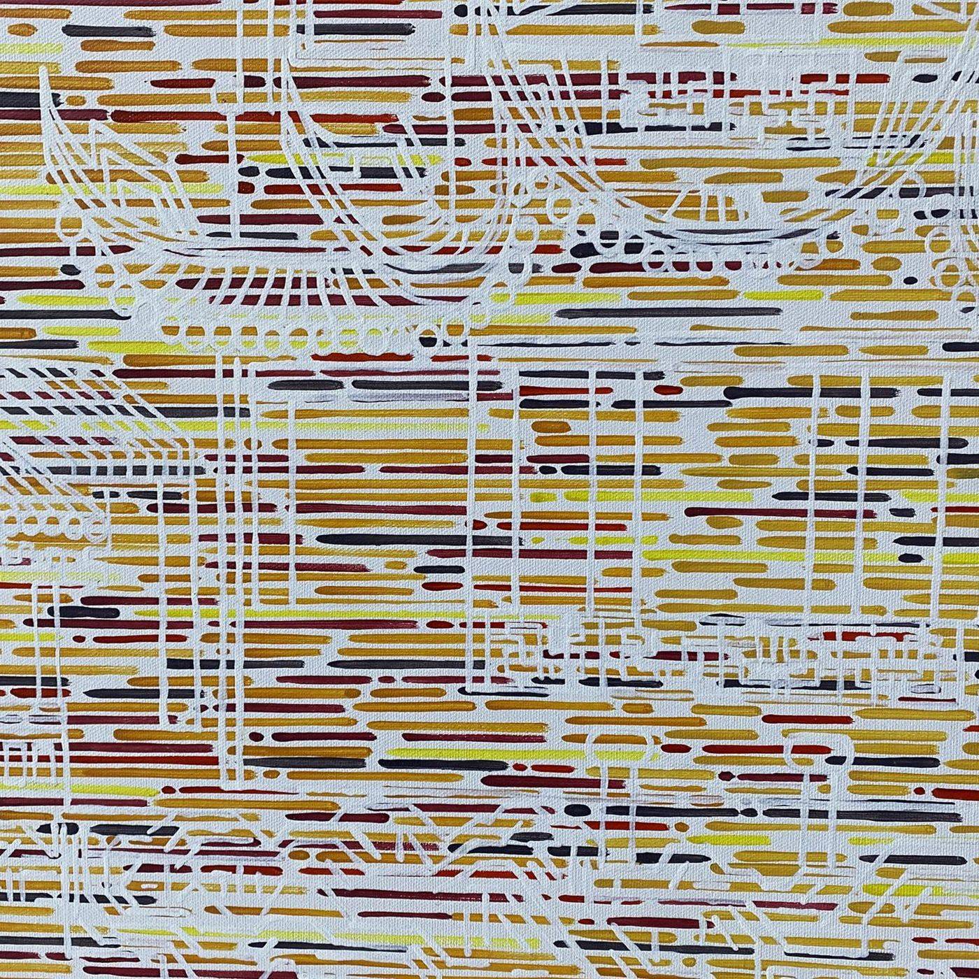 纯手绘油画新中式入户玄关装饰意境线条客厅挂画抽象走廊过道壁画图片