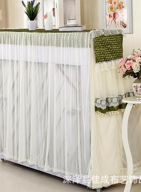 钢琴防尘凳罩罩韩式前开优XGP质蕾罩丝钢琴全带琴罩绿色原野