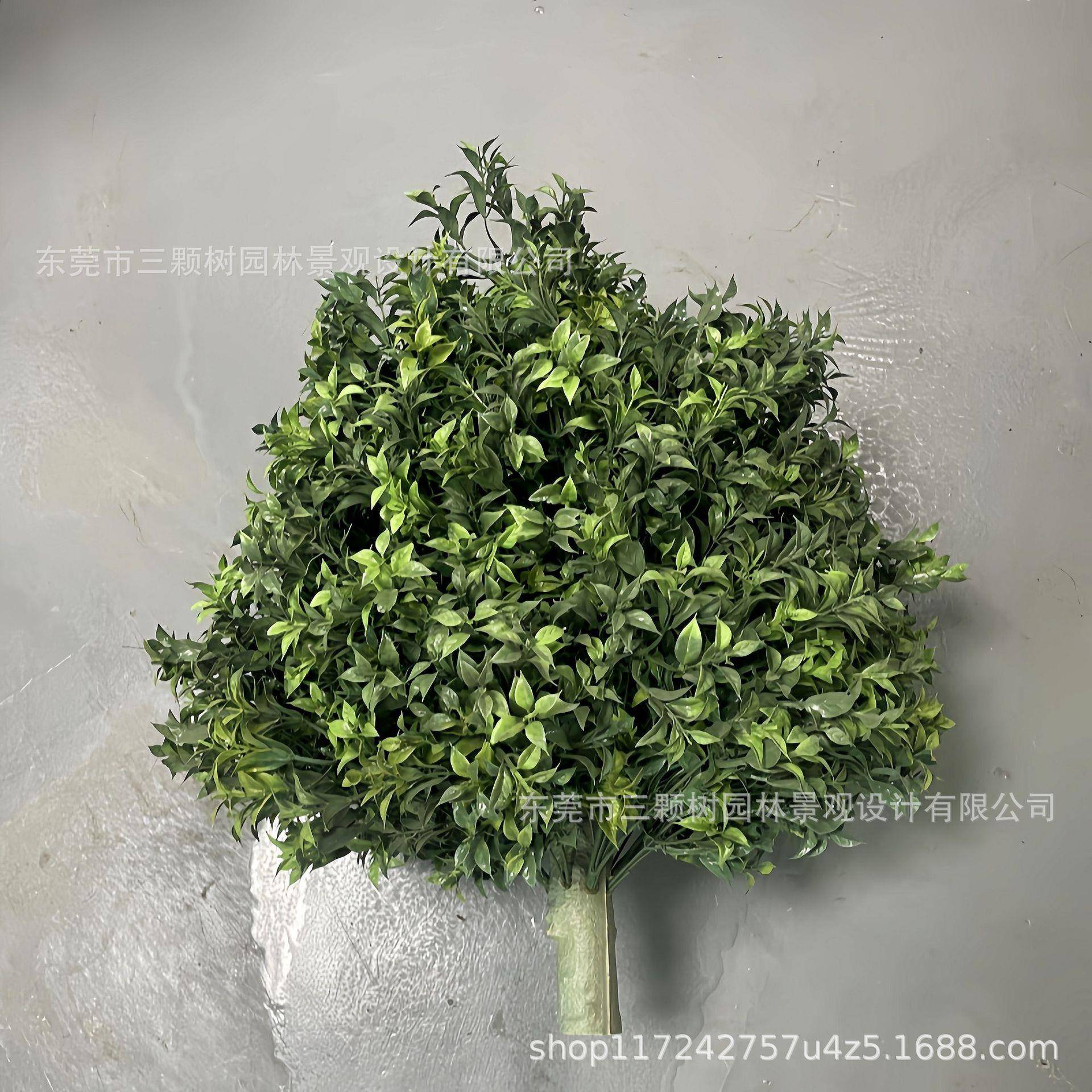 爆仿款真黄杨叶把景束真仿杨梅EPY叶草球树商场工程绿化布装饰