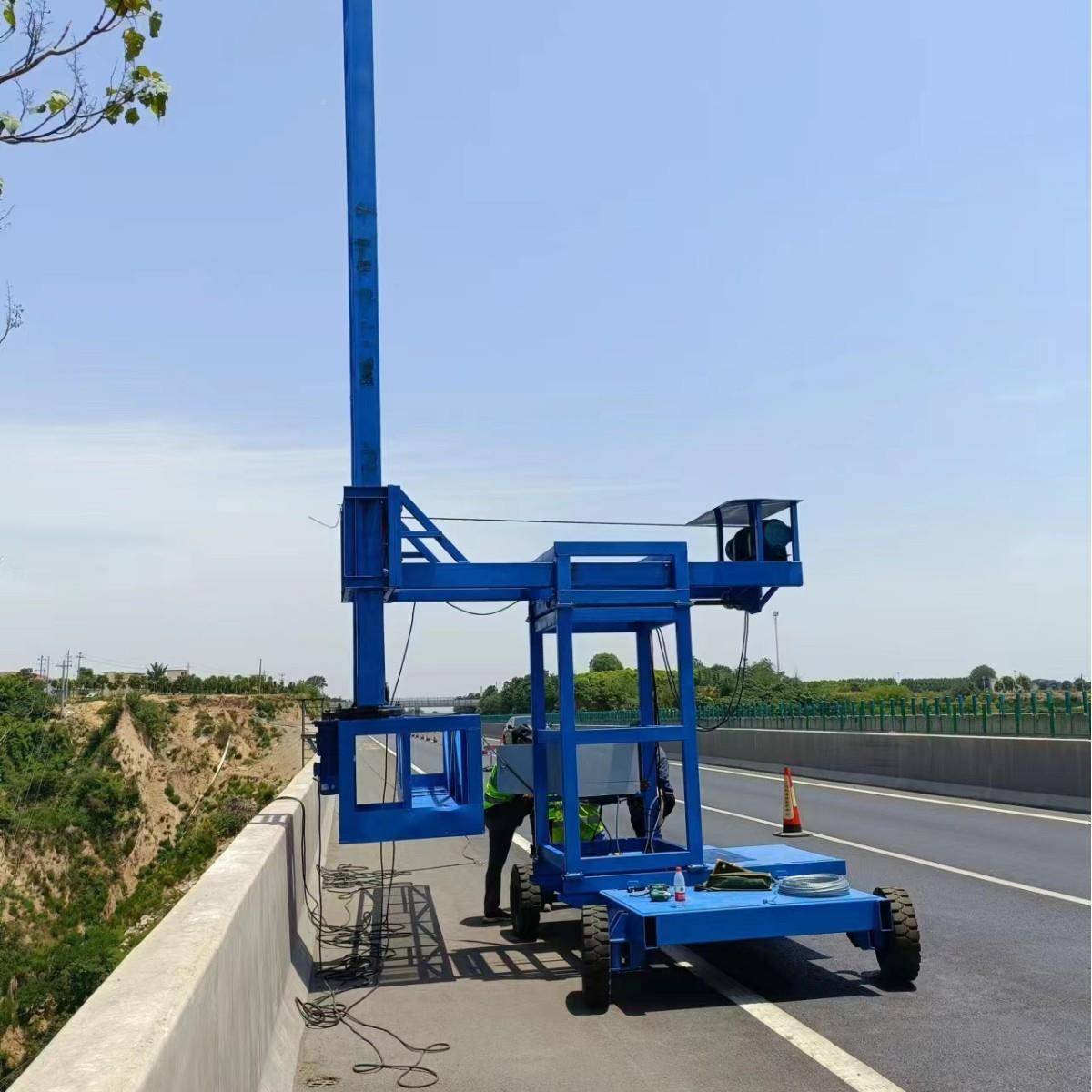桥梁外管侧伸缩平台施工安装作业车动吊篮桥梁OJB电施排水工台车