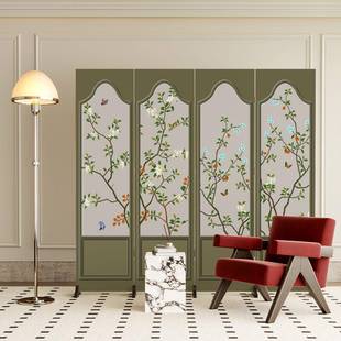 SIP新中式 折叠屏室风隔断客厅卧室家用移动店遮挡酒茶播摄直影背