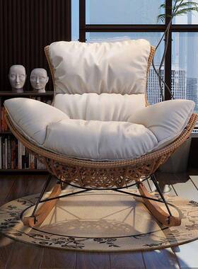 TMZc3CBd摇摇椅藤加闲大加编宽藤懒人沙发休椅客厅成人户外龙虾椅