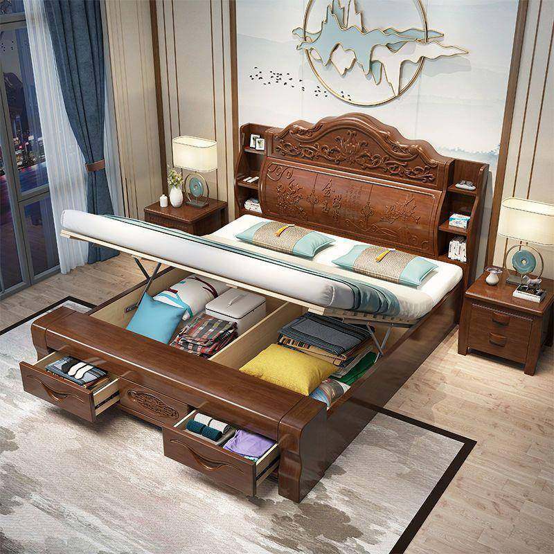 中实木.床1.8米双人床卧大床WTV明清古典雕花储物床式卧室婚床1主,鲜花速递/花卉仿真/绿植园艺,割草机/草坪机,淘宝优惠券,粉丝福利购,淘宝优惠卷