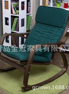 昂摇单椅成人实躺木家用闲大人51830懒人椅阳台老人休沙发摇摇椅