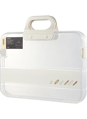 s588a4文件袋塑料透明大容量补习袋资料袋学生用手提产检病历收纳