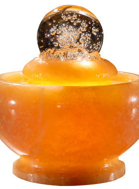 风水球聚宝盆转运球石材高山假山流水喷泉摆件Y客厅开业礼品