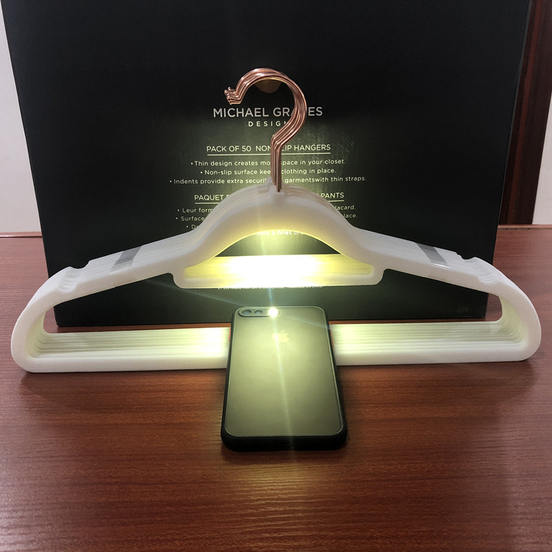 高级植绒衣架透光干湿两用防滑无痕衣柜衣橱收纳整理Y魔术衣挂衣图片
