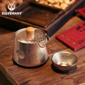 纯钛泡茶器户外旅行便携钛v茶具套装 露营快客杯双层防烫家用泡茶