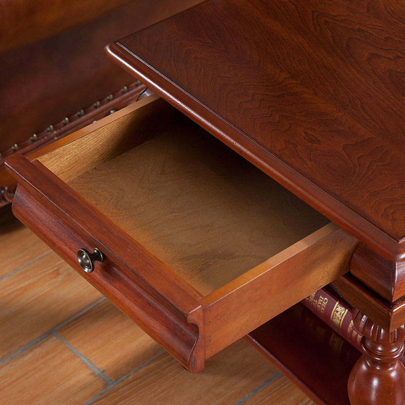 美式实木沙发边几欧式角几床头柜小桌子置物架边桌茶几Z花几小方