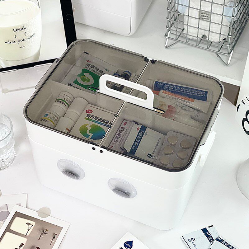 药品收纳盒桌面医药箱家用创意大眼睛家庭医疗箱S急救箱药盒储存,收纳整理,医药箱,淘宝优惠券,粉丝福利购,淘宝优惠卷