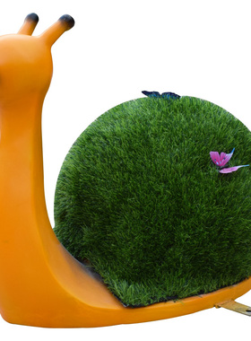 户外园林景观装饰摆饰仿真动物卡通绿植蜗牛幼儿园公园玻.璃纤维