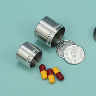 圆润钛合b金收纳瓶罐挂孔便携随身大容量防水仓避光迷你挂坠小药