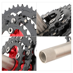 42齿Q三盘套装 建坤IXF山地自行车单车中空曲柄牙盘组24